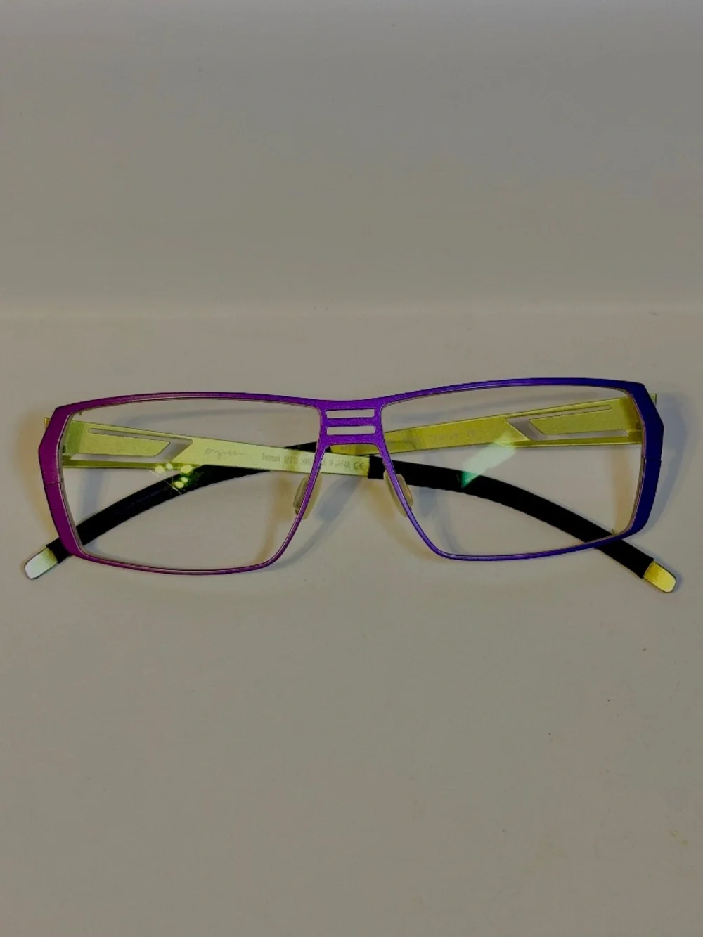 Orgreen Wolf 167 Titanium Womens Glasses Frames Purple & Green Handmade in Japan